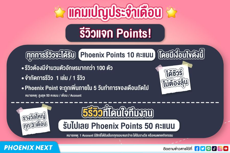 แคมเปญประจำเดือน รีวิวแจก Point!